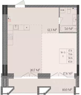 1-к кв. Нижегородская область, Нижний Новгород ул. Семашко, 17А/1 ...