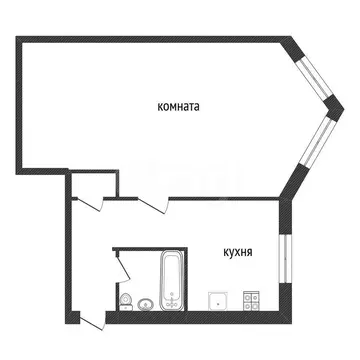 1-комнатная квартира: Кириши, улица Строителей, 14 (31.5 м)