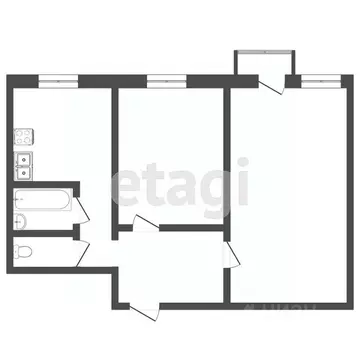 2-к кв. Татарстан, Набережные Челны ул. Шамиля Усманова, 43 (51.3 м)