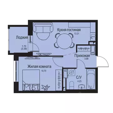 1-к кв. Ленинградская область, Всеволожский район, Заневское городское ...