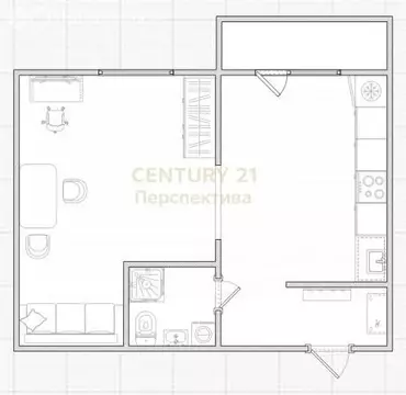 Квартира-студия: Люберцы, Рождественская улица, 12 (23.1 м)