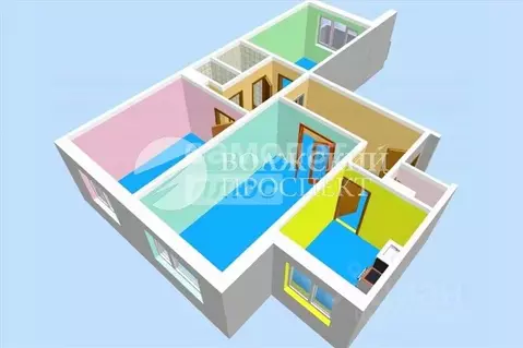 3-к кв. Самарская область, Тольятти Юбилейная ул., 13 (65.0 м)