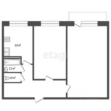 2-к кв. Орловская область, Орловский муниципальный округ, Знаменка пгт ...