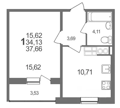 1-к кв. Белгородская область, Белгородский район, Разумное рп, ...