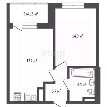 1-к кв. Мордовия, Саранск Розмарин жилой комплекс (40.7 м)