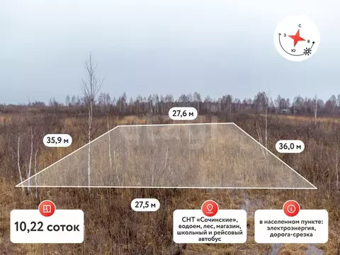 Участок в Тюменская область, Нижнетавдинский муниципальный округ, ...