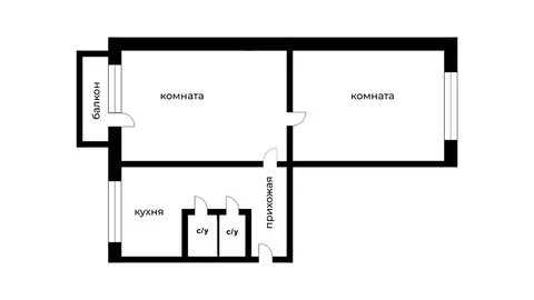 2-к кв. Красноярский край, Красноярск Ангарская ул., 2 (44.6 м)