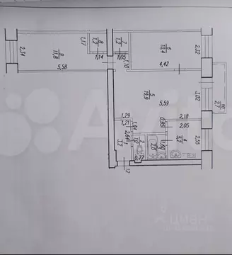 3-к кв. Башкортостан, Уфа Интернациональная ул., 121 (56.1 м)