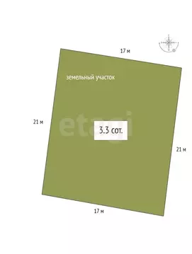 Участок в Новосибирск, 3-й переулок Шапошникова (3.3 м)