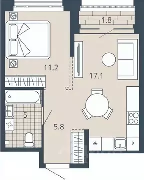 1-к кв. Пензенская область, Пенза Центральный квартал Скала Сити жилой ...