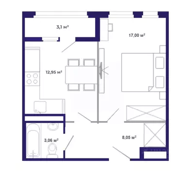 1-к кв. Иркутская область, Иркутский муниципальный округ, Маркова рп, ...
