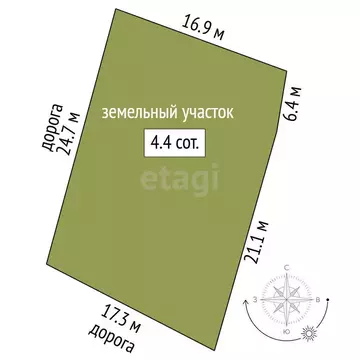Участок в Миасс, СНТ Урал-4 (4.43 м)