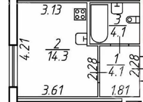 Квартира-студия: посёлок Шушары, Чудовская улица, 14к1 (22.5 м)