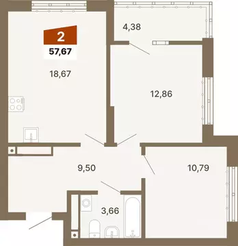 2-к кв. Свердловская область, Екатеринбург ул. Волгоградская, 197 ...