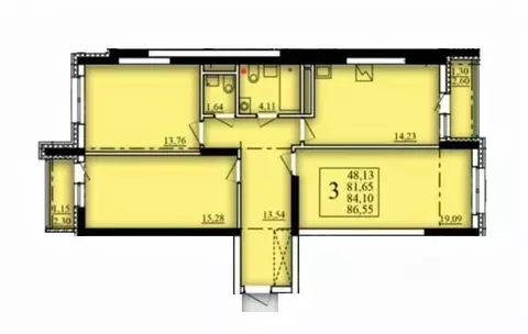 3-к кв. Башкортостан, Уфа Затон-Восточный жилрайон, Паруса жилой ...