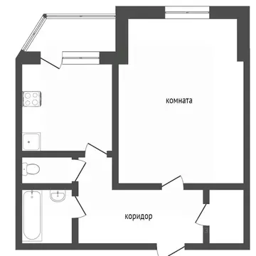 1-к кв. Ханты-Мансийский АО, Сургут просп. Мира, 53 (45.0 м)