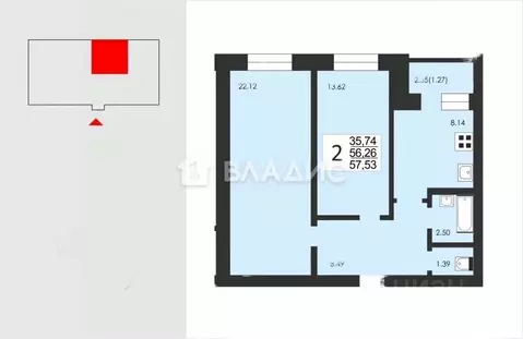 2-к кв. Коми, Сыктывкар ул. Панева, 4 (57.53 м)
