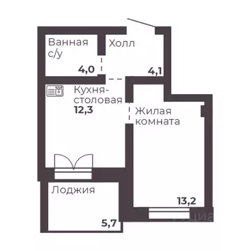 1-к кв. Челябинская область, Челябинск просп. Ленина, 1 (33.8 м)