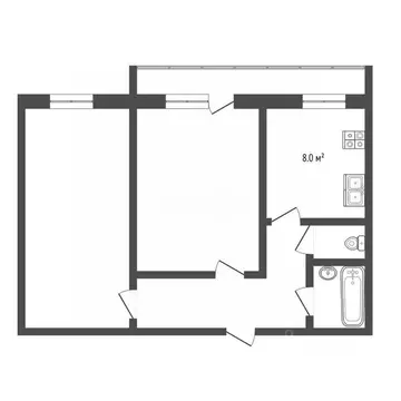 2-к кв. Владимирская область, Муром ул. Лакина, 66 (46.6 м)
