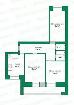 3-к кв. Кировская область, Киров Московская ул., 156 (61.0 м)