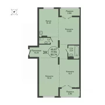 3-к кв. Новосибирская область, Новосибирский район, с. Верх-Тула ул. ...