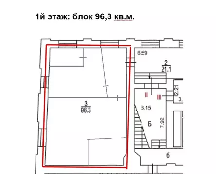 Помещение свободного назначения в Москва Кожевнический проезд, 1 (96 ...