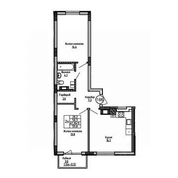 2-к кв. Калининградская область, Калининград Теодор Кроне жилой ...