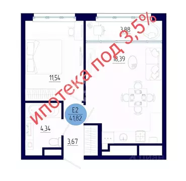 1-к кв. Рязанская область, Рязанский район, Дядьковское с/пос, с. ...