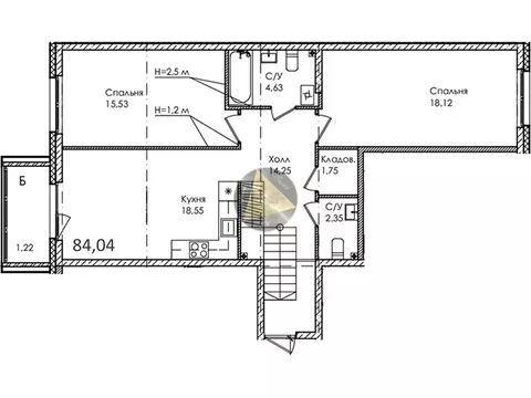 2-комнатная квартира: Сестрорецк, Авиационная улица, 5к8 (84.04 м)