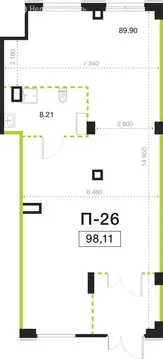 Помещение свободного назначения (98.11 м)