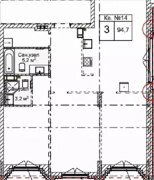 3-к кв. Нижегородская область, Нижний Новгород Огни Започаинья жилой ...