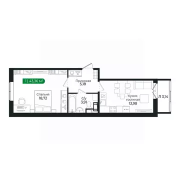 1-к кв. Ленинградская область, Сертолово Всеволожский район, ...