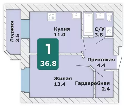 1-к кв. Чувашия, Чебоксары Новый Город мкр, Время жить жилой комплекс ...