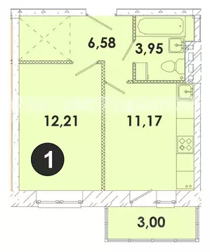 1-к кв. Иркутская область, Иркутский муниципальный округ, пос. ...