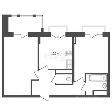 2-к кв. Московская область, Одинцовский городской округ, с. Лайково, ...