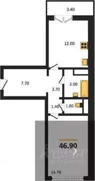 1-к кв. Воронежская область, Новоусманский район, пос. Отрадное ул. ...