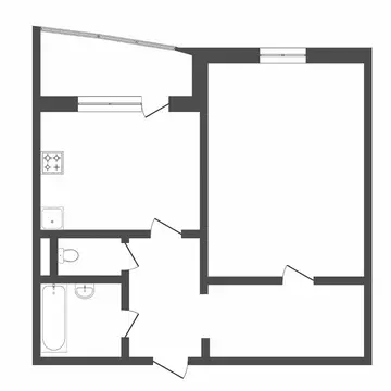 1-комнатная квартира: Тюмень, улица Николая Семёнова, 33к1 (43 м)