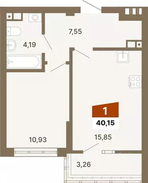 1-к кв. Свердловская область, Екатеринбург ул. Волгоградская, 197 ...