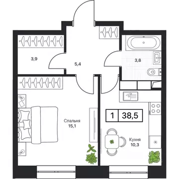 1-к кв. Московская область, Пушкино Пушкино Град жилой комплекс, к2 ...