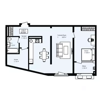 2-к кв. Дагестан, Дербент Камеллия жилой комплекс (80.9 м)