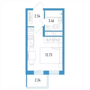 Студия Санкт-Петербург пос. Шушары, Аэросити Клаб жилой комплекс ...