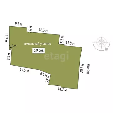 Участок в Тюмень, микрорайон Парфёново, улица Мусы Джалиля (6.89 м)