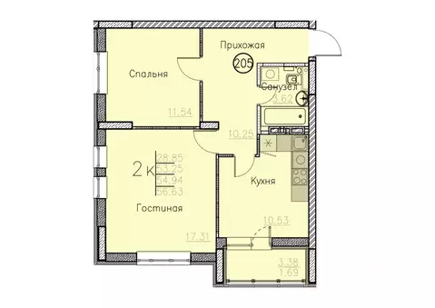 Свободной планировки кв. Саратовская область, Энгельс ул. Республики, ...