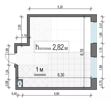 1-к кв. Московская область, Мытищи Белый Grad жилой комплекс (34.9 м)