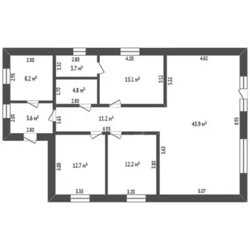 Дом в Новое Барятино, Парковая улица (124 м)