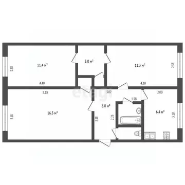 Комната Татарстан, Набережные Челны пос. ЗЯБ, 6/11 кв-л, 16 (11.3 м)