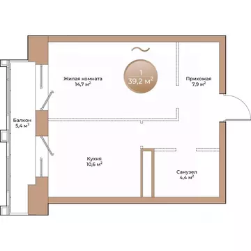 1-к кв. Красноярский край, Красноярск ул. Партизана Железняка (39.2 м)
