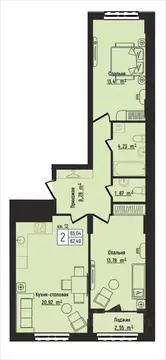 2-к кв. Нижегородская область, Нижний Новгород Литературная ул., 5 ...