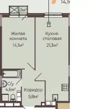 1-к кв. Нижегородская область, Нижний Новгород Соцгород жилрайон, 1-й ...