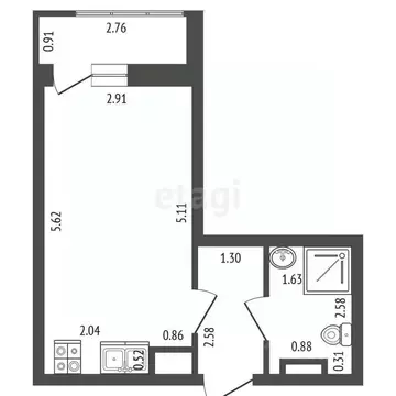 Студия Ленинградская область, Мурино Всеволожский район, ул. ...